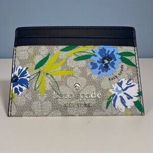 Kate Spade (KK914) Spade Flower Floral Small Slim Card Holder